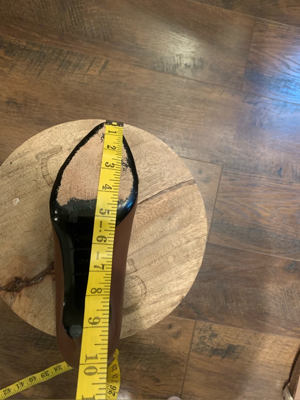 Balenciaga Brown Pointed-Toe Leather Heels with Gold Buckle - Picture 8 of 8